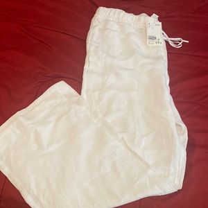 H&M Large linen blend pants